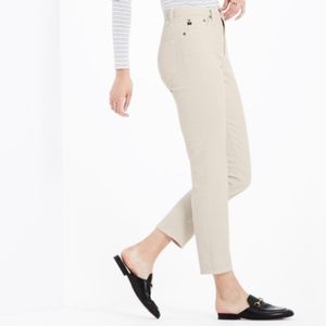 AG High Waisted Tapered Leg Ivory PHOEBE Pants 27